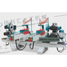 Double End Saw Mj243A with Max. Working Length 1200mm and Max. Working Thickness 80mm Multifunctional Cutting Groove Milling Double End Saw